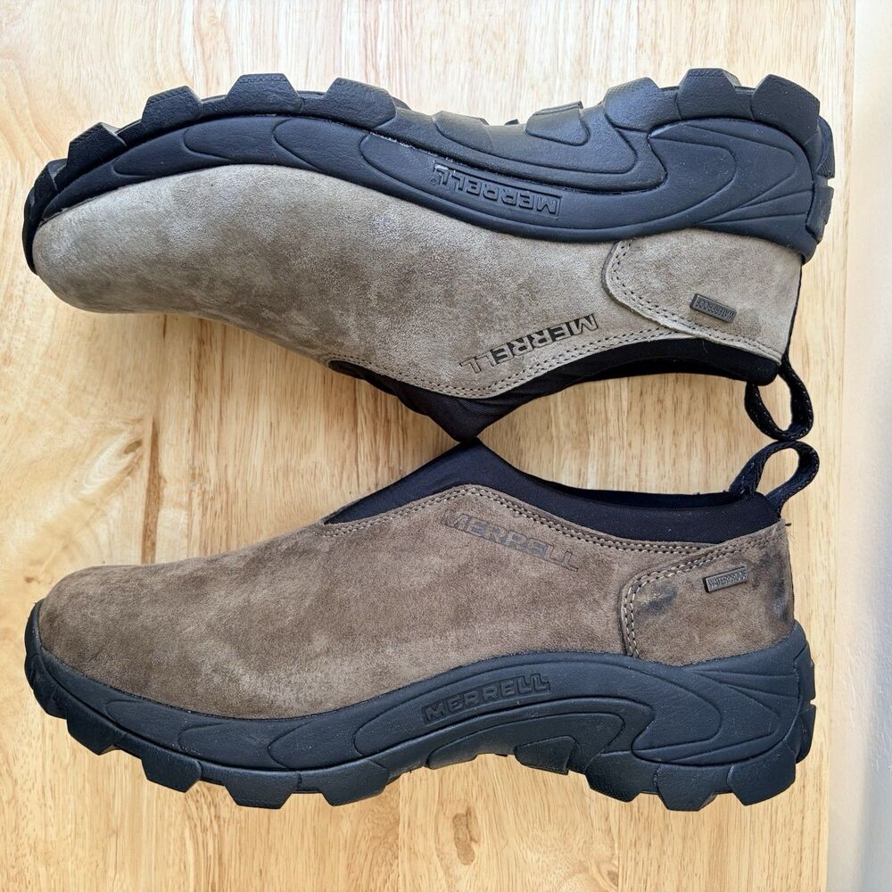 Merrell ColdPack Ice+ Moc Waterproof Suede Slip On Trail Shoes Brown Size 9